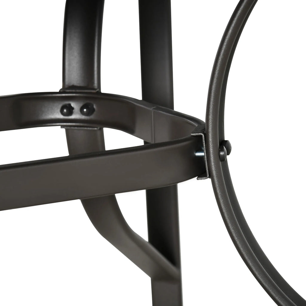 8 Pieces Outdoor Dining Table and Chairs, with Adjustable Table Umbrella, Fast-Drying Fabric, 6 Chairs and Dining Table, Grey